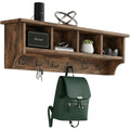 Pomona Solid Wood Entryway Coat Rack With Cubbies, Rustic Brown, 48 Inch | Wall-Mounted Coat Rack With 6 Double Hooks And 4 Open Cubbies, Rustic Farmhouse Mudroom Storage By Alaterre Furniture