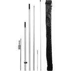 Lookourway Feather Flag Pole Kit - 13 Feet Tall Swooper Flag Pole Kit With Rotating Ground Spike - Banner Flag Pole For 12Ft Arc Shaped Outdoor Advertising Flags