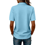 Polo Shirts For Women Golf Button Collared Summer Short Sleeve Tops Lightweight Work Polo Shirt Womens Blouses