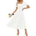 Zesica Wedding Guest Dresses For Women Summer 2026 Boho Floral Midi Dress Flowy Beach Vacation Graduation Long Dresses