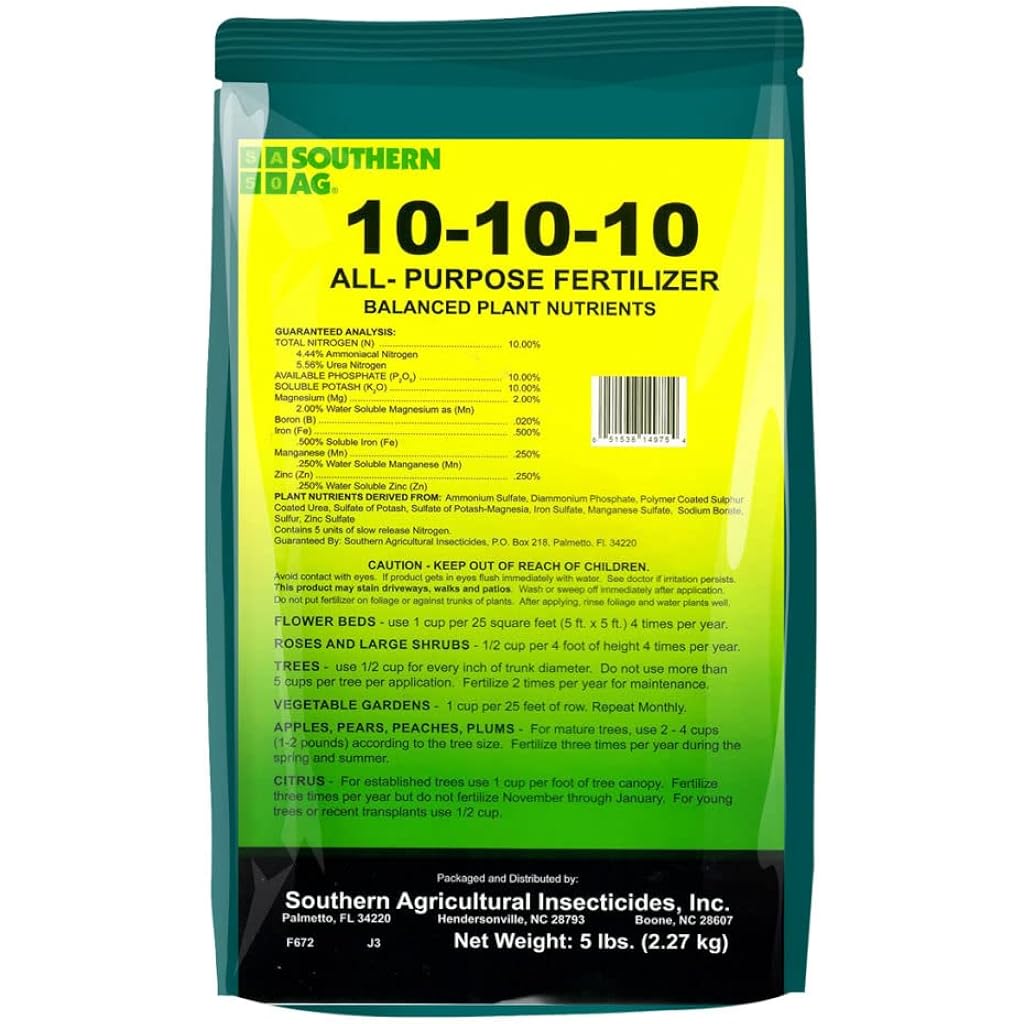 Southern Ag All Purpose Granular Fertilizer 10-10-10, 5 Lb Size: 5 Lb