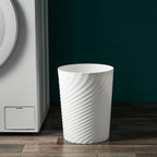 Bathroom Trash Can 1.8 Gallon Small Waste Basket Garbage Can For Dorm Kitchen Toilet Office Bedroom, 2 Pack White