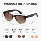 Masdun Retro Polarized Sunglasses For Women Men Classic Mirror Lens Trendy Sun Glasses (3 Pack)