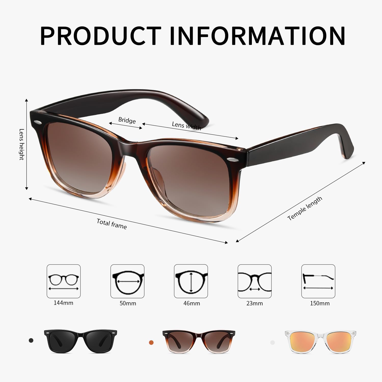 Masdun Retro Polarized Sunglasses For Women Men Classic Mirror Lens Trendy Sun Glasses (3 Pack)