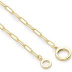 LANE WOODS Paperclip Necklace Pendant: 14K Gold Plated Dainty Link Chain Jewelry for Women