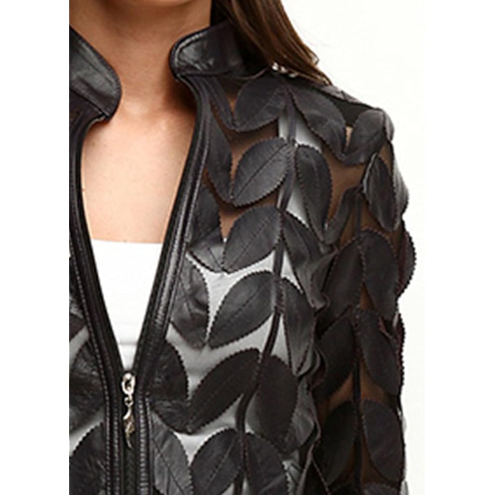 Zamback Design Handmade Leaf Leather Jacket