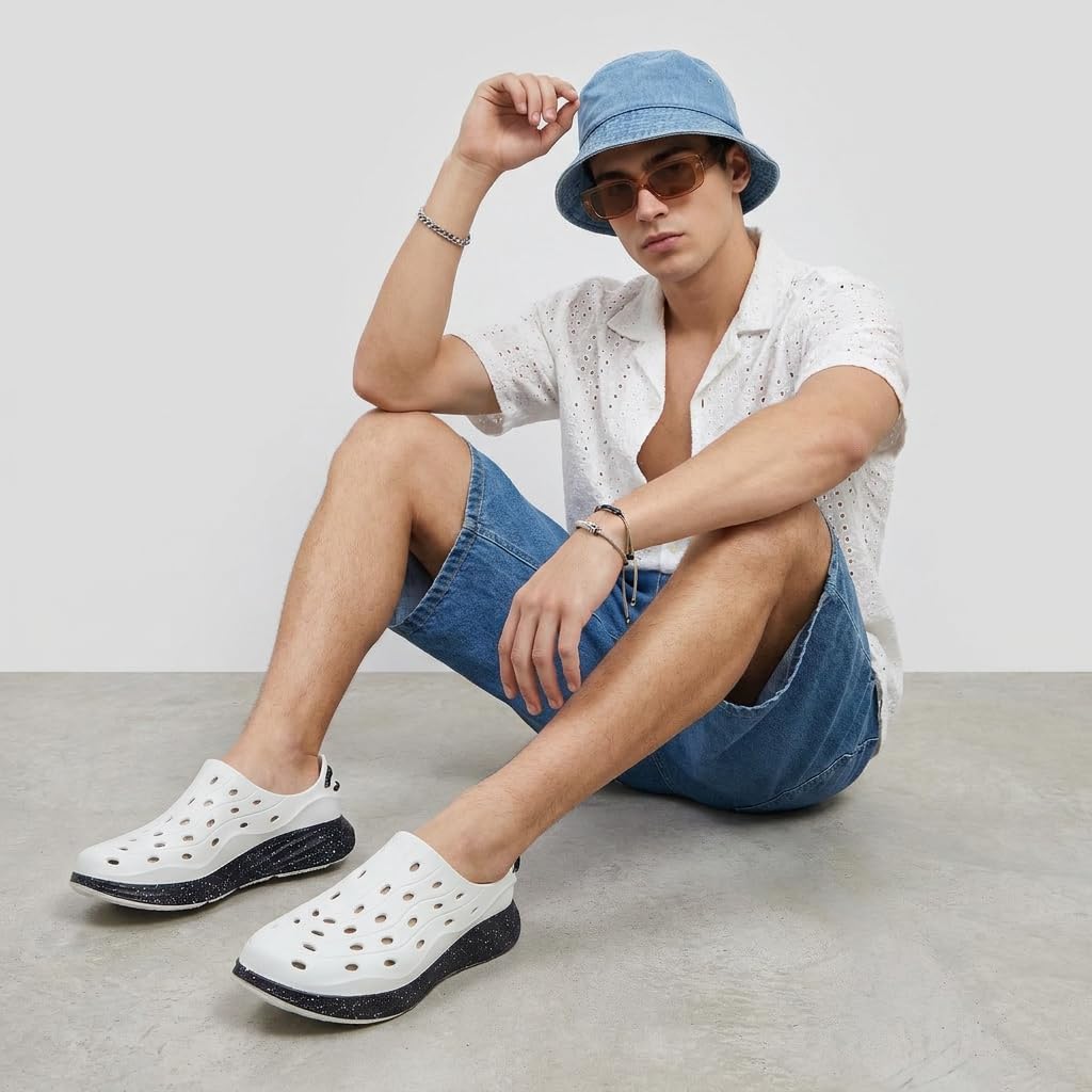 Cushionaire Fuel Eva Recovery Shoes For Men, Lightweight Slip On Waterproof Sneaker Clogs With Cushioned Footbed And Ventilated Design