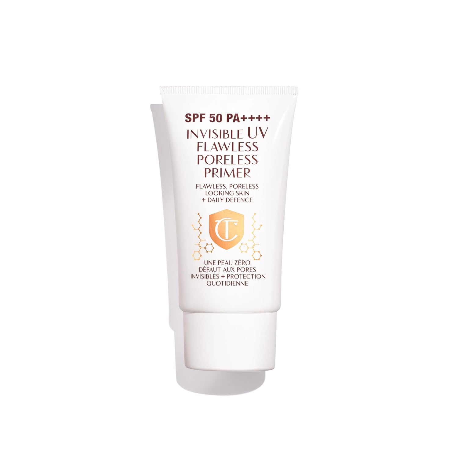 Charlotte Tilbury Invisible UV Flawless Makeup Primer - Broad Spectrum SPF 50 Sunscreen & Poreless Face Primer - Enriched with Hyaluronic Acid to Hydrate, Protect & Prime Skin