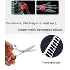 Hair Chunker Scissors - Professional 6 Inch Hair Cutting Thinning Shears Barber Salon Hairdressing