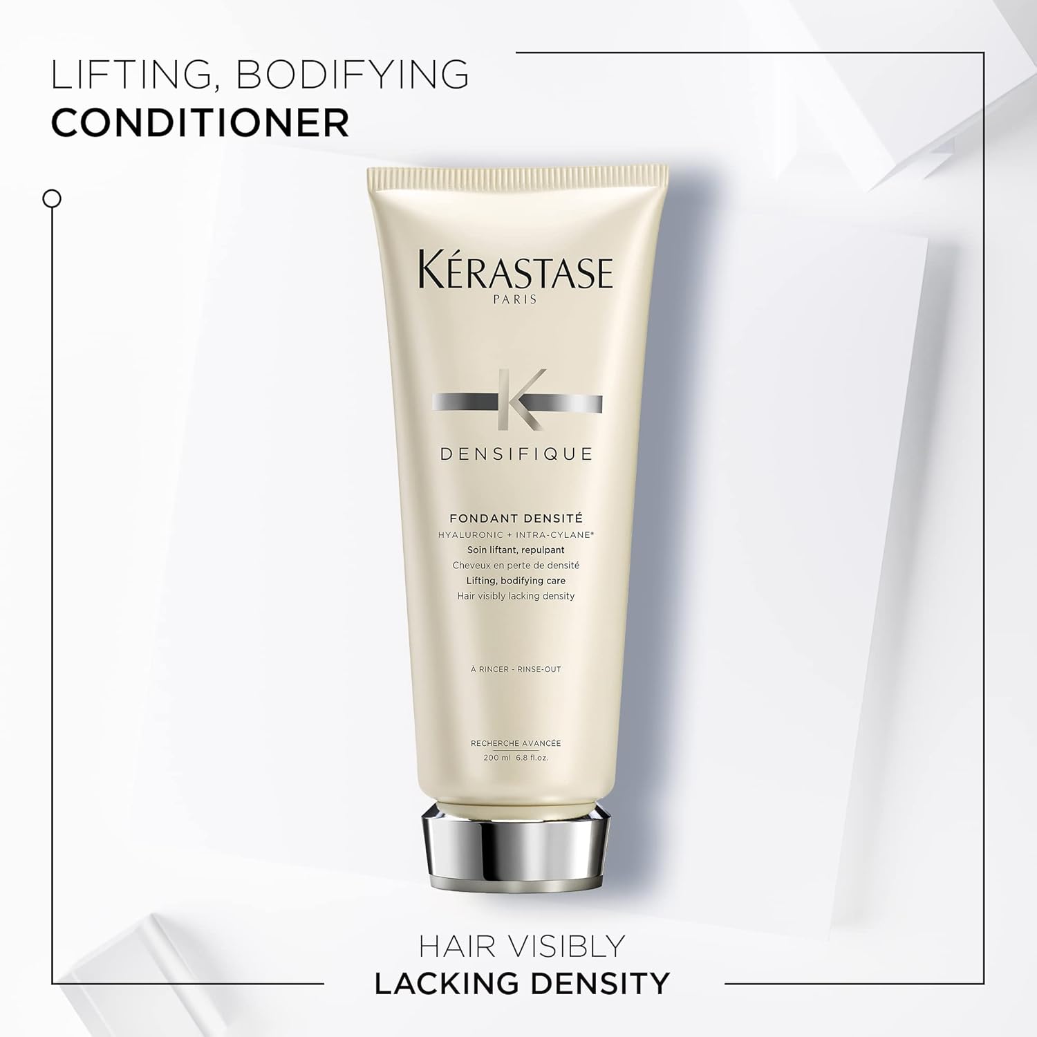Kerastase Densifique Densité Conditioner | Thickening, Strengthening & Hydrating Conditioner | For Thicker & Fuller Looking Hair | With Hyaluronic Acid | For Fine, Thin & Thinning Hair | 6.8 Fl Oz