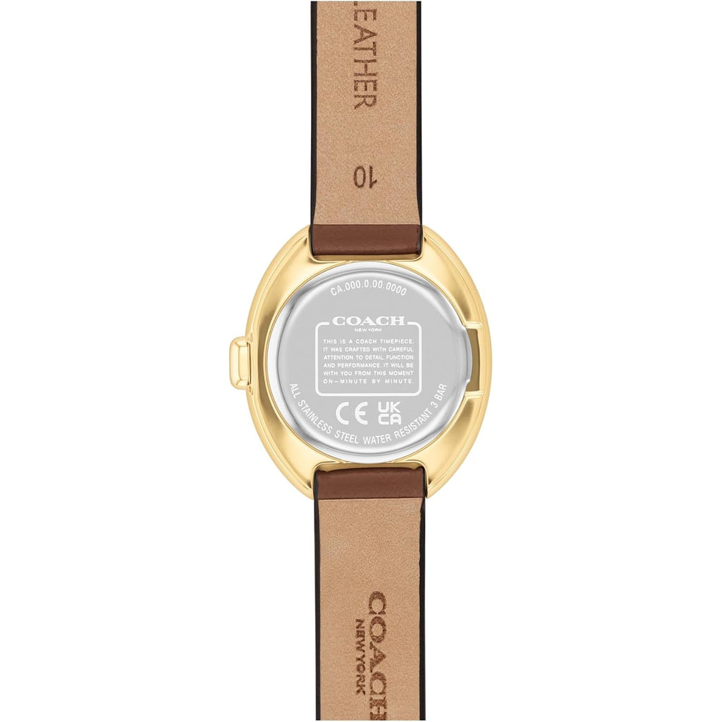 Coach Sammy Women'S - 2H Quartz Watch - Calfskin Leather Strap - Water Resistant Up To 3Atm/30 Meters - Gift For Her - Modern Design - Perfect For Everyday Wear - 22.5Mm