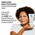 La Roche-Posay Effaclar Medicated Gel Cleanser, 2% Salicylic Acid Cleanser + Lha + Glycerin, Foaming Acne Face Wash, Helps Clear & Prevent Acne Breakouts, Oil Free, Targets Excess Oil