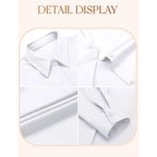 In'Voland Women'S Plus Size Button Down Shirts Long Sleeve Collared Casual Shirt Office Work Blouse Tops