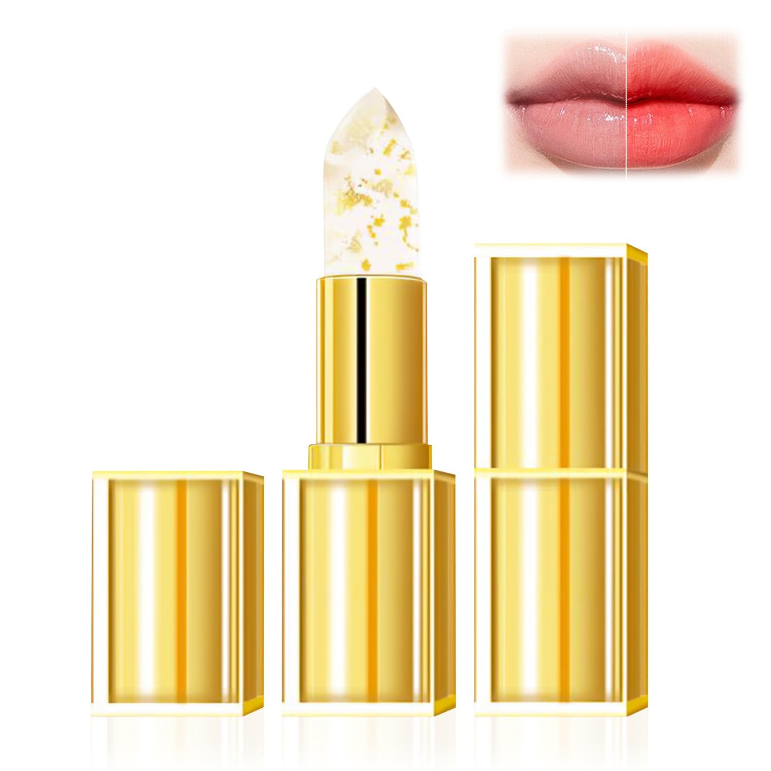 2PCS Color Changing Lipstick for Older Women, pH Adaptive Clear Lip Gloss, Transferproof Color Lipstick, Long-Lasting Hydration Without Stripping, Moisturizing Glossy Shine Lip Gloss