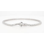 14K White and Yellow Gold Lab Grown Diamond Tennis Bracelet for Women - Round Cut Diamonds 7 Inches Bracelet - Valentine Day Jewelry Gift for Womens, Her, Wedding, F-G Color, VVS-VS Clarity