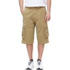 Best South Men'S Capri Long Twill Cargo Shorts Below Knee 13 Inches Cotton Relaxed Fit Casual Multi-Pocket