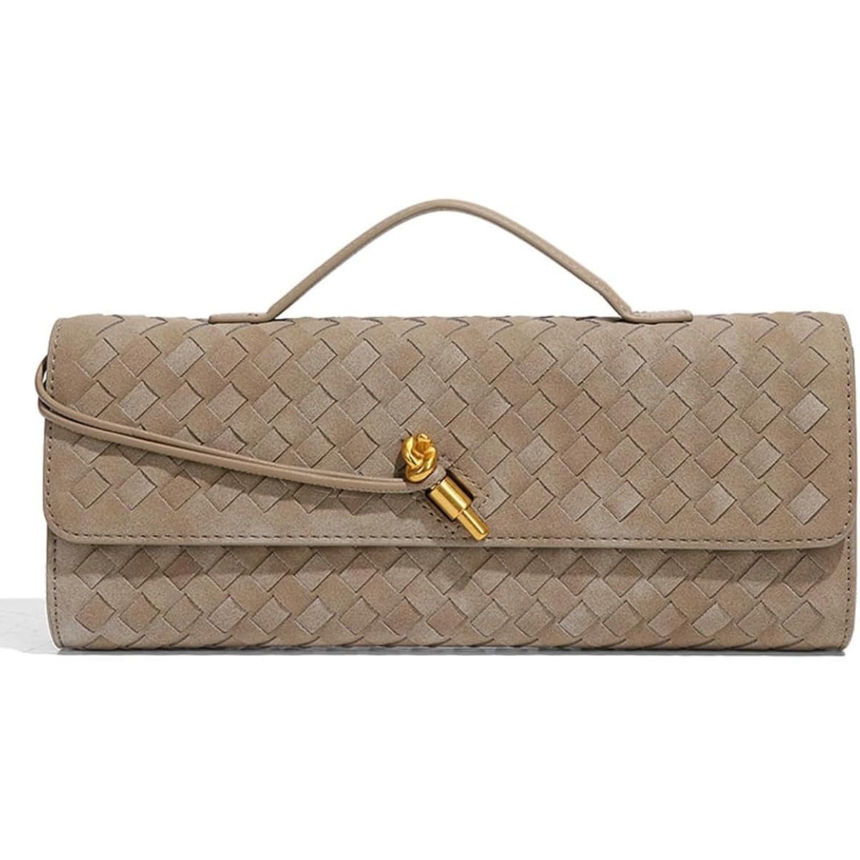 Trendy Woven Evening Clutch Purses Women Underarm Shoulder Handbag Cute Satchels Crossbody Purse Pu Leather Wallet