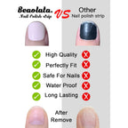 Nail Polish Strips, 32PCS Salon Quality Wraps, Long Lasting Gel Nail Stickers for Women Easy Apply& Remove (Milky Sheer Clear)
