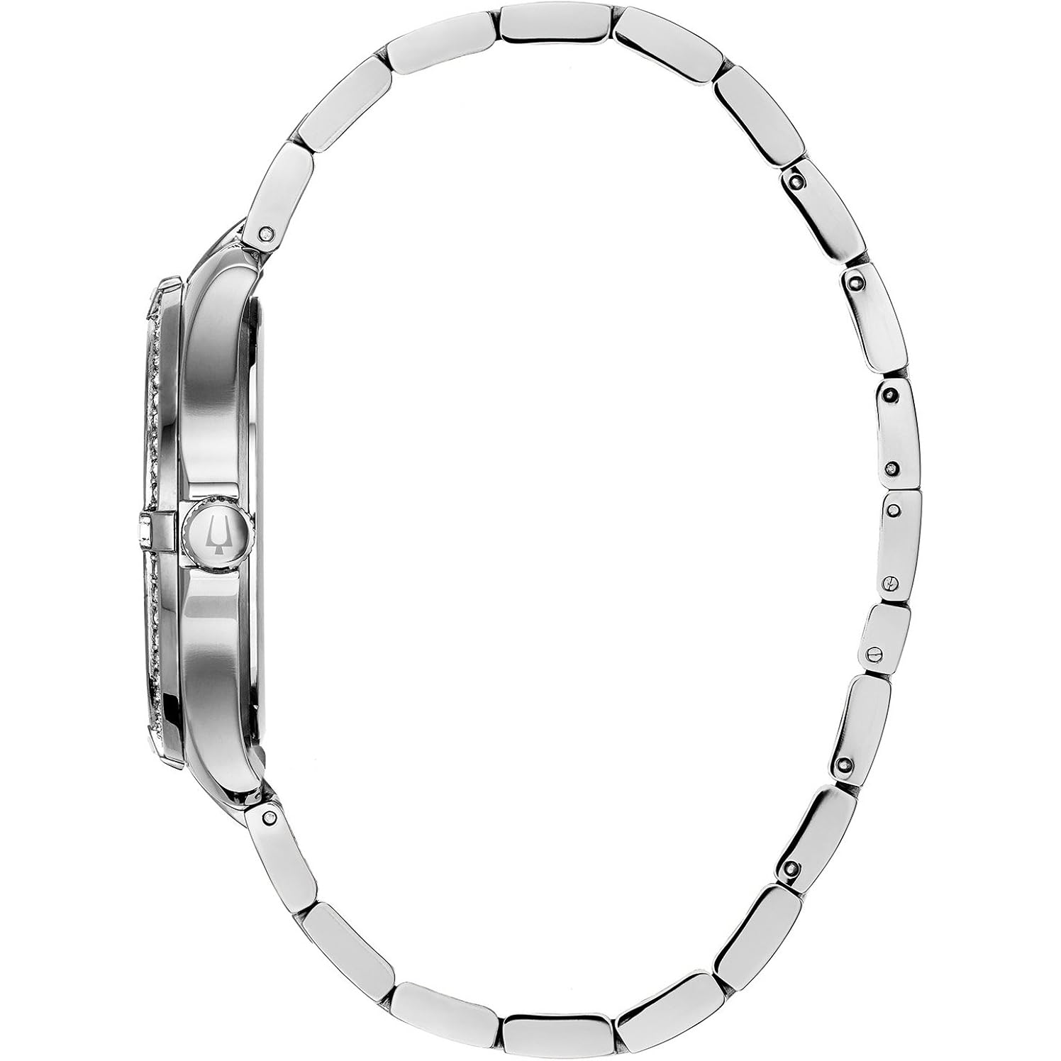 Bulova Ladies' Classic Crystal Stainless Steel 2-Hand Quartz Watch, Pave Dial Style: 96L236