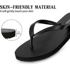Shevalues Slim Flip Flops For Women Beach Rubber Shower Shoes Basic Thong Sandals