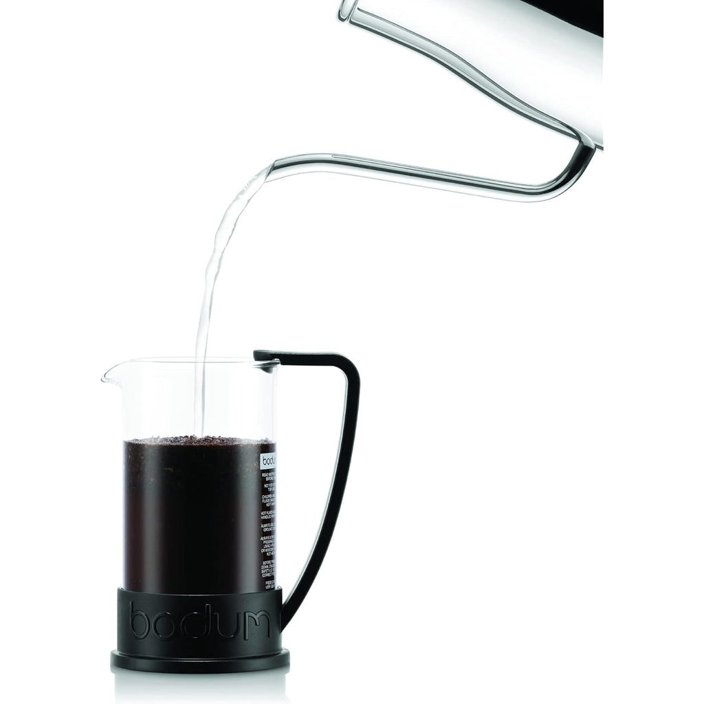 Bodum 12oz Brazil French Press Coffee Maker, High-Heat Borosilicate Glass, Black - Made in Portugal