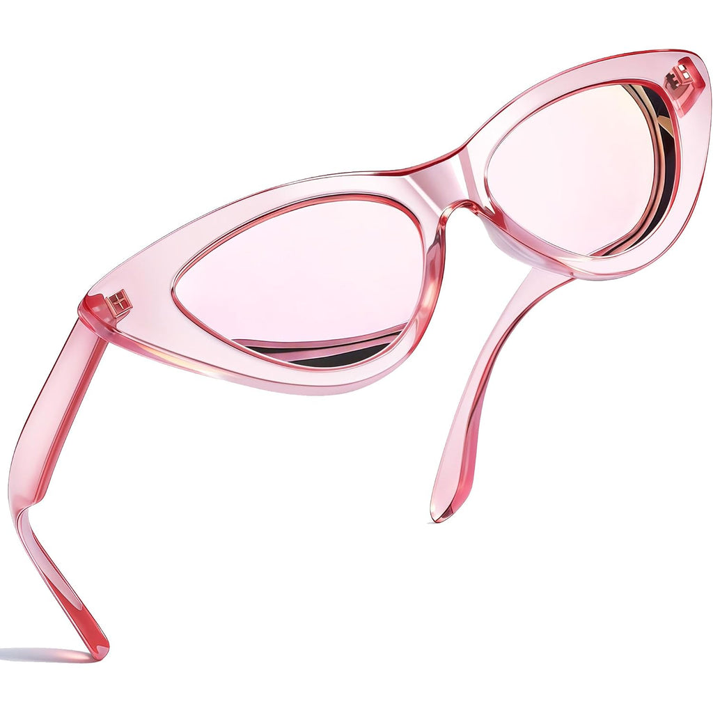 Joopin Polarized Cat Eye Sunglasses for Women Vintage Cateye Sun Glasses UV400 Protection A13-pink Mirrored Pink