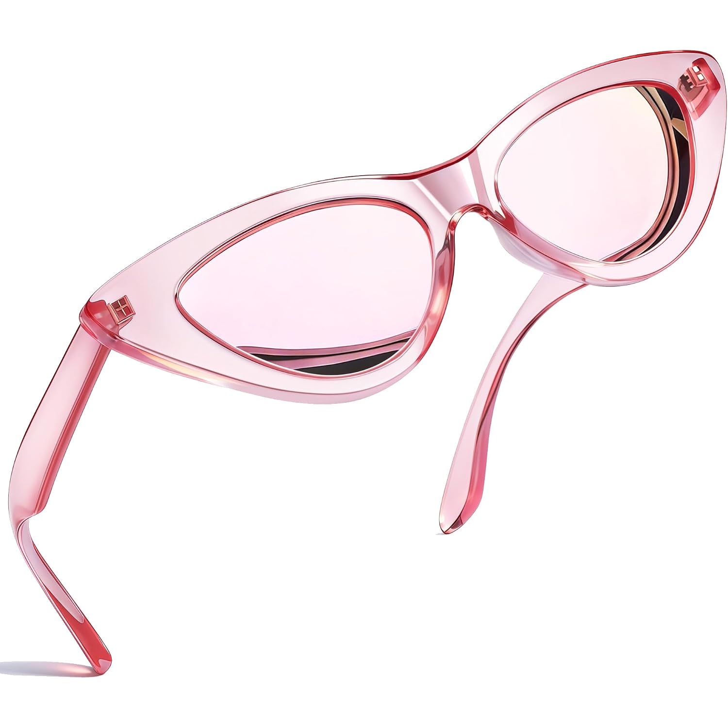 Joopin Polarized Cat Eye Sunglasses for Women Vintage Cateye Sun Glasses UV400 Protection A13-pink Mirrored Pink