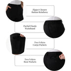 Six Islands Men'S Cargo Shorts 9" Inseam Elastic Waistband Casual Relaxed Fit Work Shorts With 6 Pockets