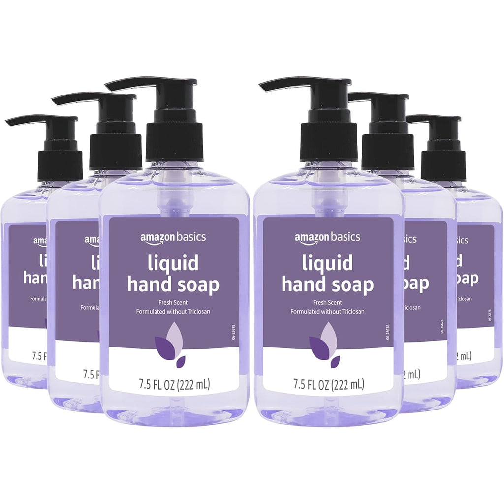 Amazon Basics Original Fresh Liquid Hand Soap With Moisturizers, 7.5 Fl Oz (Pack Of 6)