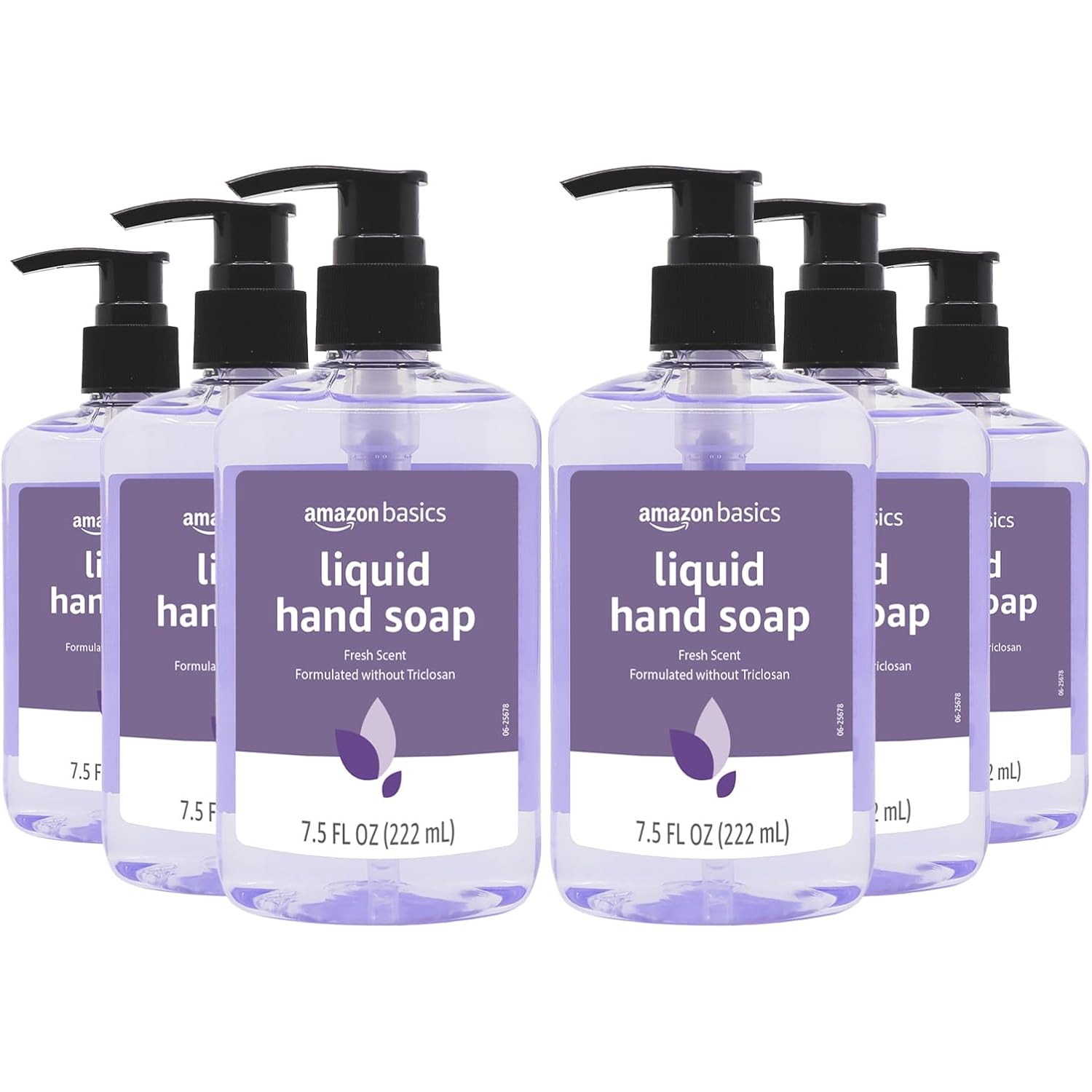 Amazon Basics Original Fresh Liquid Hand Soap With Moisturizers, 7.5 Fl Oz (Pack Of 6)
