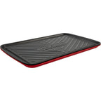 Cuisinart Grilling Prep & Serve Trays, 17x10.5 inch BBQ Tray Safe for Food Handling, 2 Dishwasher Safe Nesting Trays Black & Red, Perfect Grilling Accessories for Cooked & Raw Meat, Fits 6 Burgers
