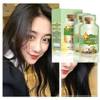 Natural Plant Hair Dye, New Botanical Bubble Hair Dye 20ml 10Packs/Box, Pure Plant Extract for Grey Hair Color Bubble Dye, Color Conditioner Shampoo (Natural Black)