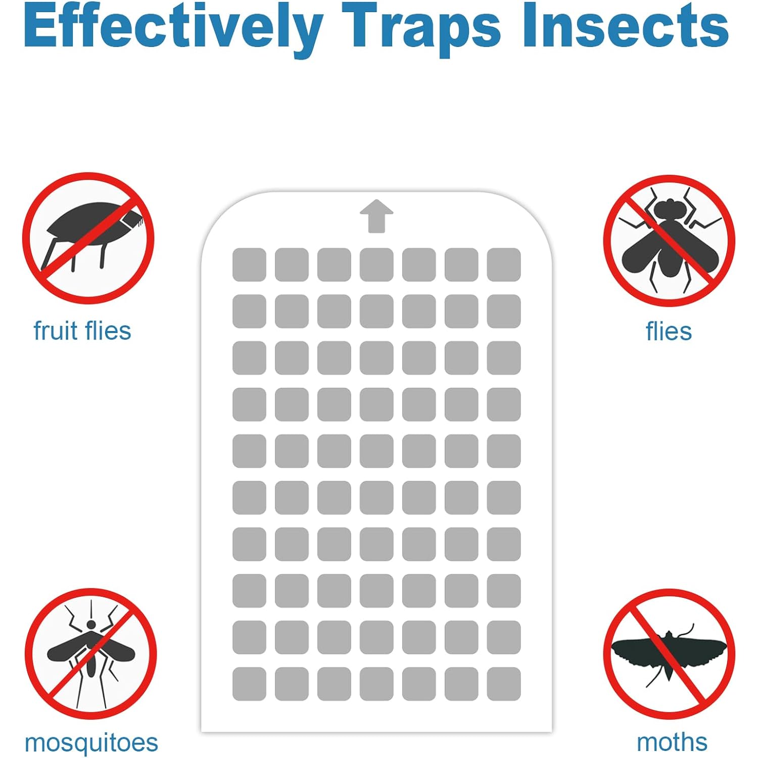 10 Pack Flying Insect Trap Refill Compatible With Mosalogic Uva Fly Insect Trap, Replacement Sticky Glue Cards For Kiwinurse Uvla1001 Plug-In Mosquito Killer Indoor