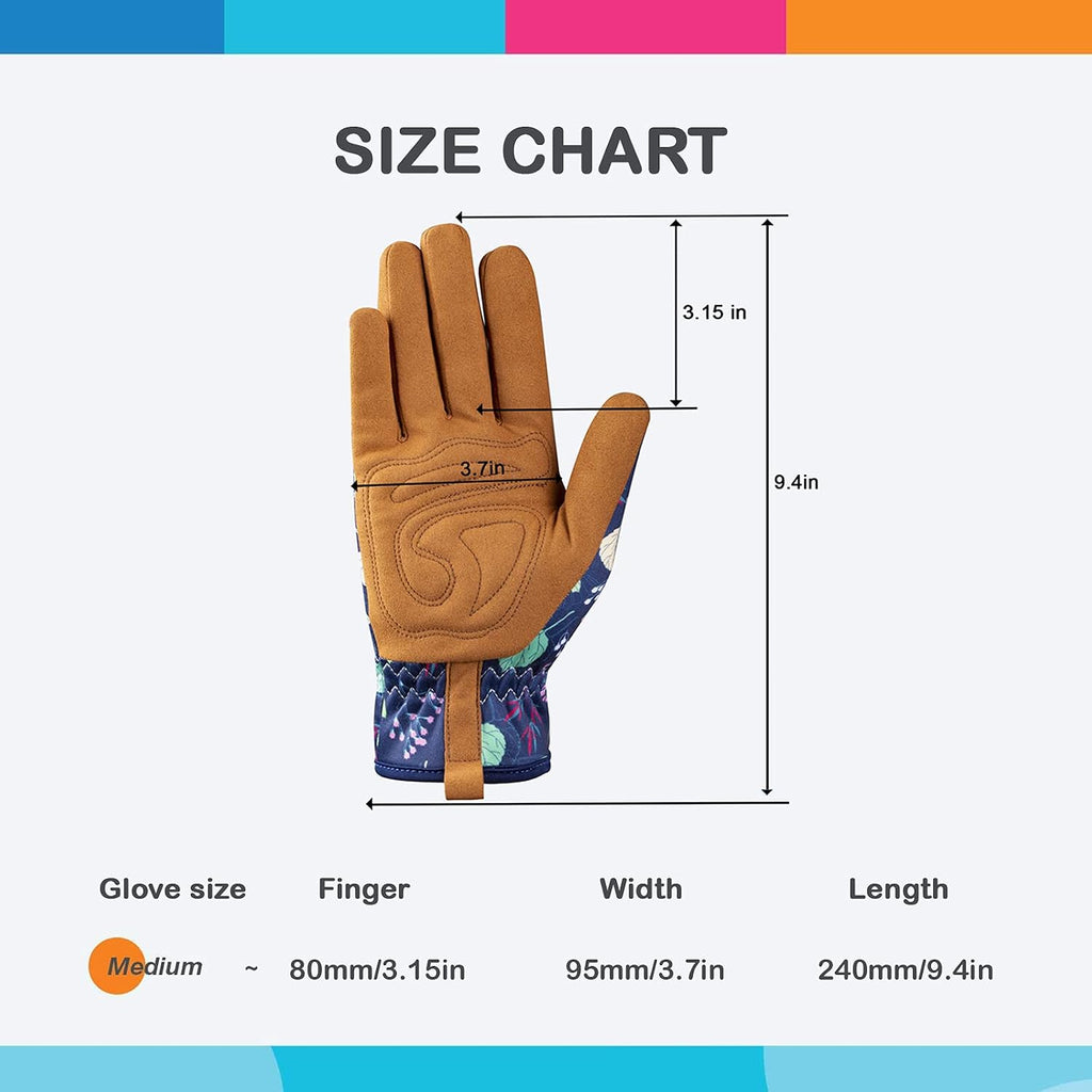 Leather Gardening Gloves For Women - Working Gloves For Weeding, Digging, Planting, Raking And Pruning