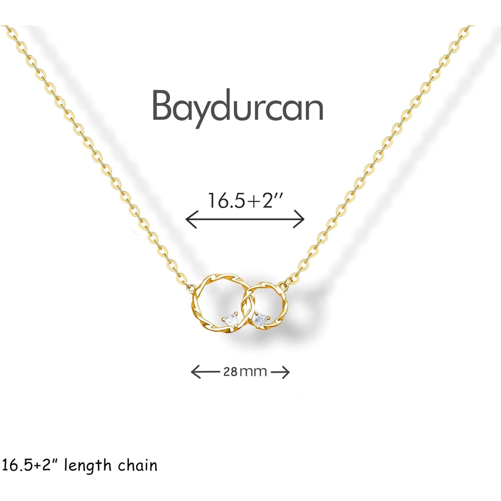 Baydurcan Dainty Gold Necklace for women - 14K Gold Plated Pendant Necklaces Gifts for Friends Sister Mother, Birthday, Christmas, Graduation, Inspirational Gifts
