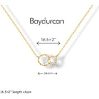 Baydurcan Dainty Gold Necklace for women - 14K Gold Plated Pendant Necklaces Gifts for Friends Sister Mother, Birthday, Christmas, Graduation, Inspirational Gifts