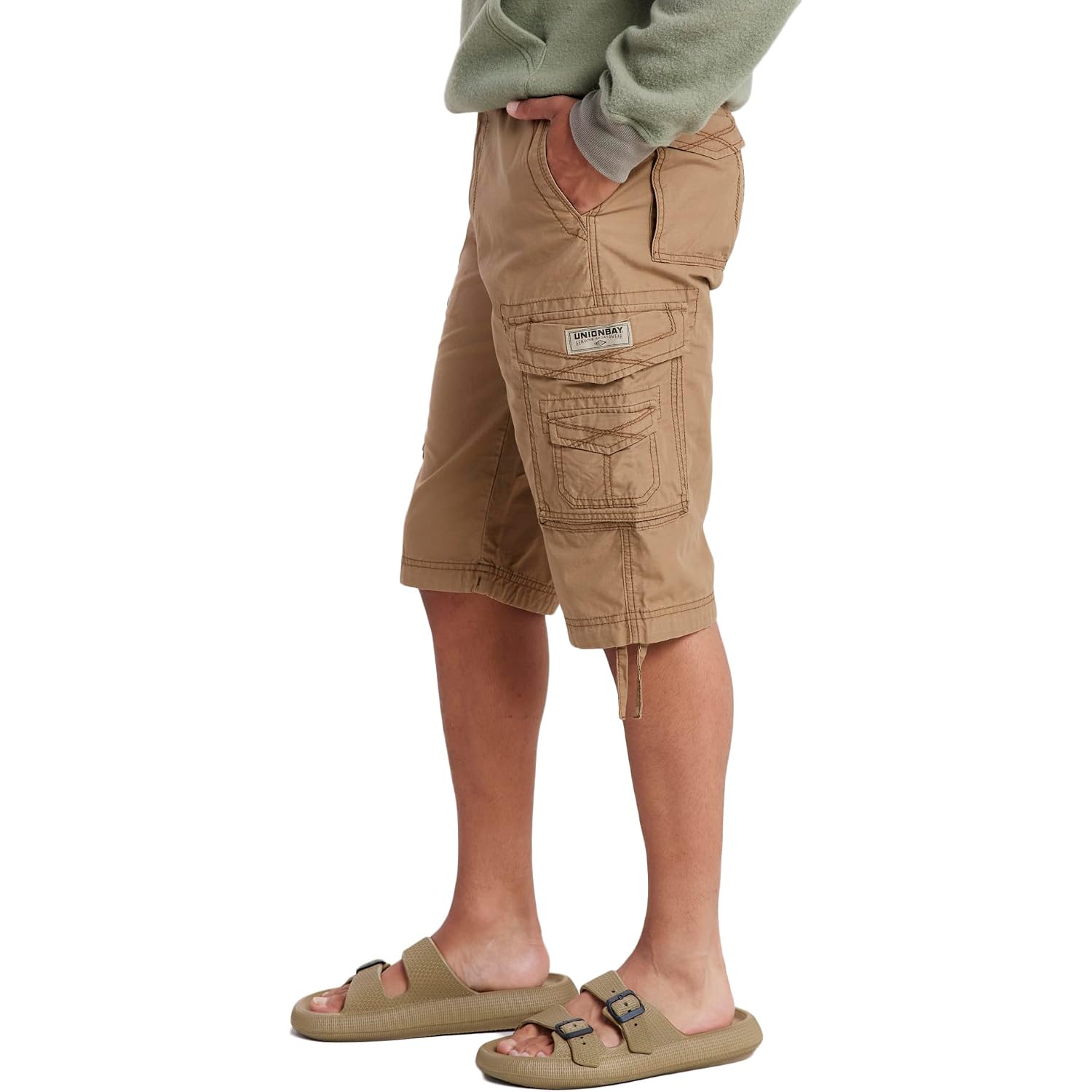 Unionbay Men'S Cordova Belted Messenger Cargo Short - Reg And Big And Tall Sizes