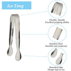 6PCS Ice Tongs Mini Sugar Tongs 4.25Inch Stainless Steel Kitchen Utensils Set,Small Serving Tong and Tiny Kitchen Tong for Appetizers,Tea Party, Coffee Bar, Desserts by Sunenlyst (Silver)
