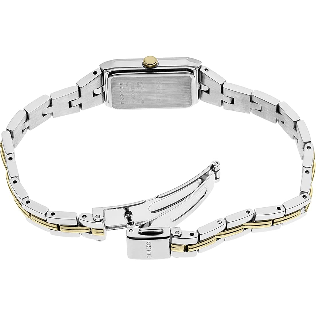 Seiko Jewelry-Inspired Stainless Steel Watches For Women With Push 3-Fold Bracelet And Scratch-Resistant Hardlex Crystal, 30M Water-Resistant
