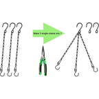 Chain For Hanging Plants,11 Inch Black Hanging Chain, Small Hanging Basket Chain Kits With Hooks For Bird Feeder Hanging Basket Extender Porch Wind Chime (Black, 11 Inch-6Pcs)