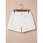 Women's Jean Shorts High Waisted Stretchy Casual Side Seam Denim Shorts