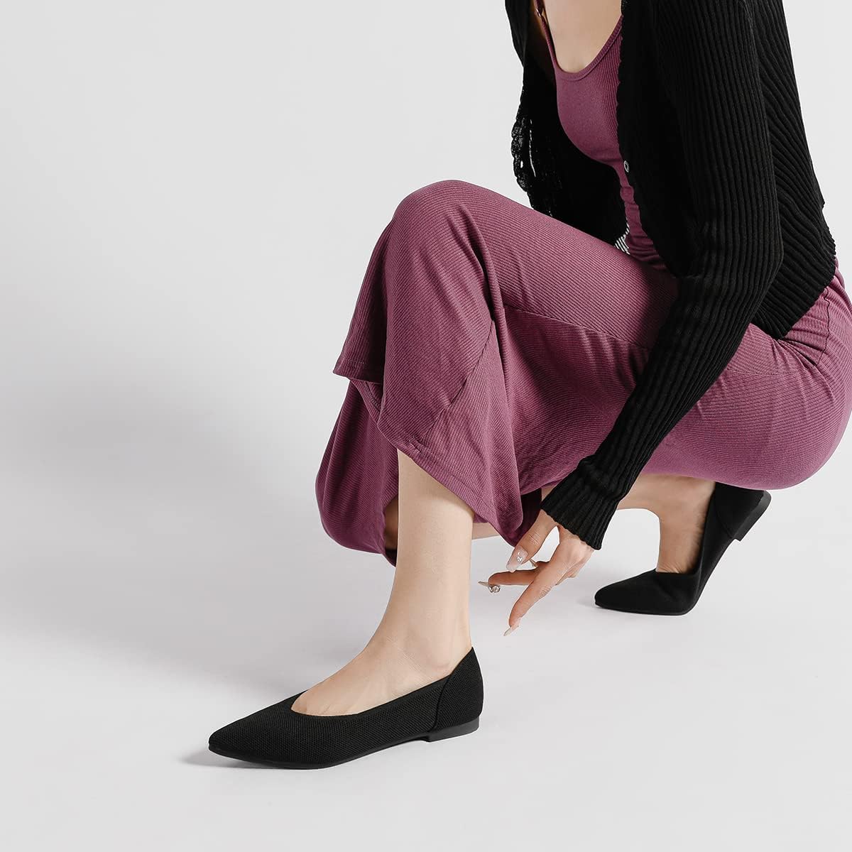 Women'S Ballet Flats Comfortable Casual Dressy Shoes,Work Flats Office Shoes Pointed Toe Leopard Flats.