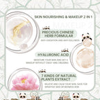 Catkin Panda Land Full Coverage Cushion Fondation, Breathable Hydrating Nourishing Poreless Face Makeup Save For Sensitive Skin,Sheer Finish (C02 Light Beige)