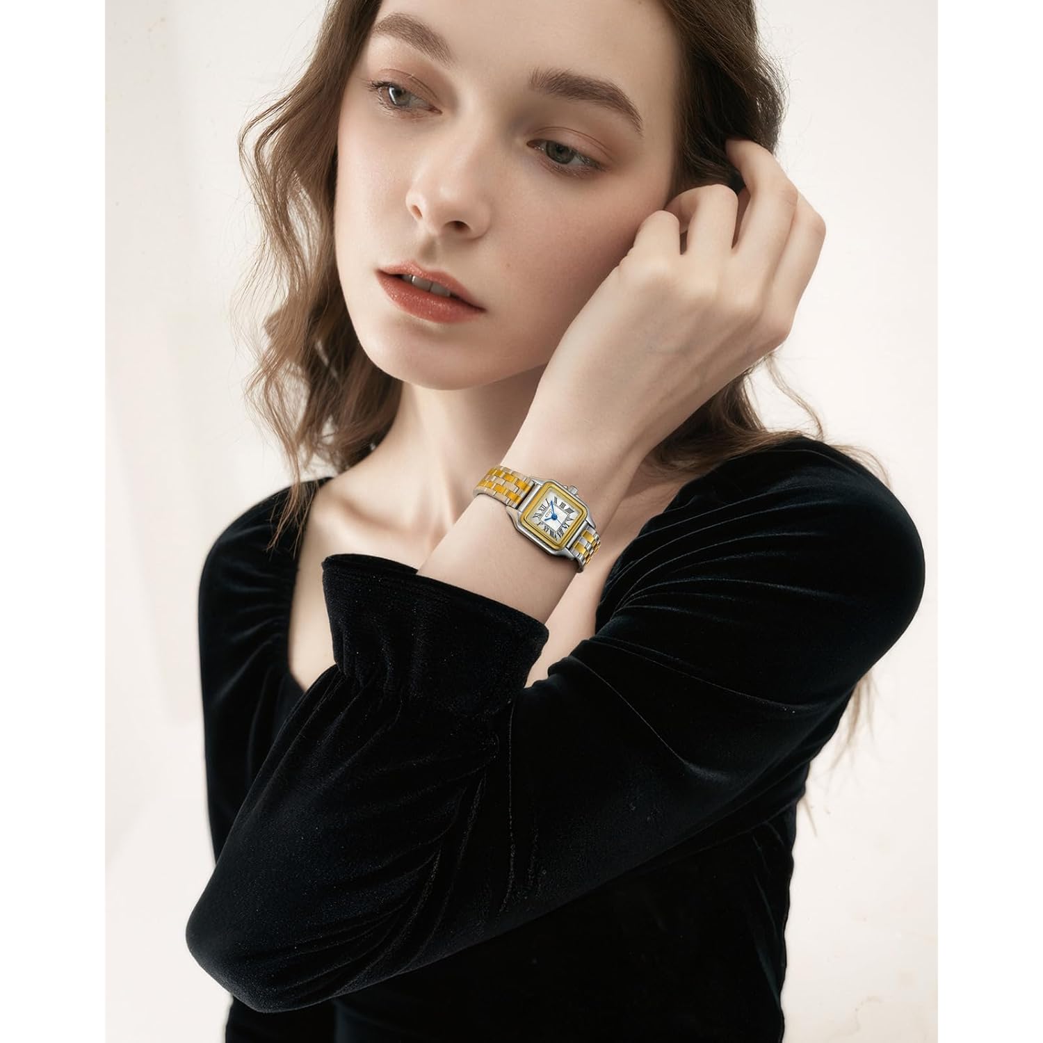 CIVO Gold Watches for Women Vintage: Small Wrist Bracelet Watch with Roman Dial - Dainty Luxury Square Ladies Watch - Gifts for Mom Wife at Birthday Anniversary