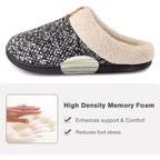 Ultraideas Women'S Indoor Bedroom Slipper With Memory Foam, Gift For Women, Wool-Like House Shoe With Anti-Skid Rubber Sole For Ladies