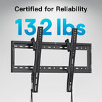 Pipishell Tilt TV Wall Mount Bracket Low Profile for Most 37-90 Inch LED LCD OLED Plasma Flat Curved TVs, Large Tilting Mount Fits 16"-24" Wood Studs Max VESA 600x400mm Holds up to 132lbs