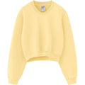 Hatant Cropped Sweatshirt For Women, V Neck Acid Wash Crop Pullover, Soft Fleece Long Sleeve Relaxed Fit Sweatshirt For Women
