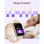 RUIMEN Smart Watches for Women Men (Answer/Make Calls) Compatible with iPhone/Android Phones, 1.85" HD Screen Fitness Tracker Heart Rate Monitor 100+ Sports Tracker Watch Waterproof (Pink)