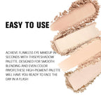4 Colors Vanilla Nude Eyeshadow Palette, Light Beige Pink Ivory White Quads, Matte & Shimmer Soft Blendable Eye Shadow, Natural Everyday Makeup For Mature Skin, Vegan, Sombras De Ojos