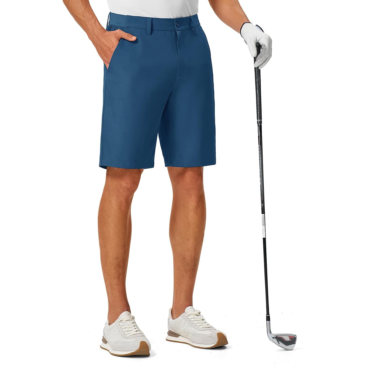 Tbmpoy Men'S 9" Golf Shorts Stretch Dress Quick Dry Casual Flat Front Elastic Waist Work Shorts For Men With 5 Pockets